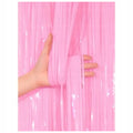 Różowa kurtyna imprezowa 100x200 cm 🎉 TŁO DO ZDJĘĆ | ŚCIANKA URODZINY BABY SHOWER WIECZÓR PANIEŃSKI HIT!