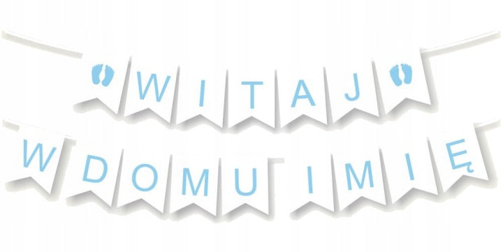 Zestaw Balonów na Powitanie Dziecka w Domu Chłopiec – Baner Witaj w Domu + Balony