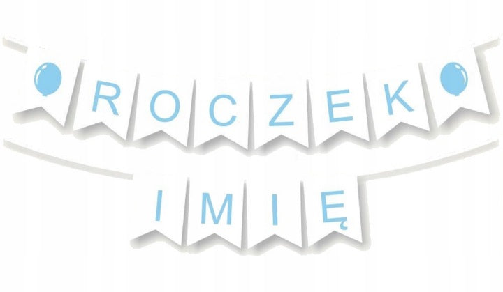 Zestaw balonów na roczek – niebieski | dekoracje na 1 urodziny chłopca z personalizacją