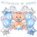 Zestaw Balonów na Powitanie Dziecka Chlopiec – WITAJCIE W DOMU + Imię | Baby Shower, Narodziny Córki, Dekoracje z Helem